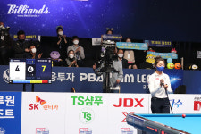 [프로당구 팀리그] 또 이겼다 웰뱅, 신한에 4-0 완승…차유람, 김가영 꺾고 두 세트 챙겨