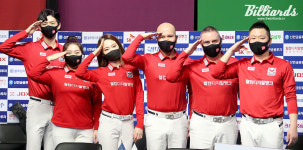 웰컴저축은행, 크라운해태 꺾고 프로당구 선두 탈환 [PBA 팀리그]