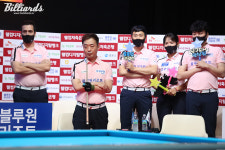 블루원 주장 엄상필, 패배 위기에서 팀 구했다... TS샴푸와 3-3 무승부[PBA 당구 팀리그]