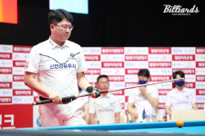 응우옌, 6세트 퍼펙트큐 성공 극적인 무승부... NH 3:3 신한[PBA 당구 팀리그]