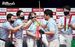 TS샴푸 반전의 불씨 살렸다... 13경기 만에 첫승[PBA 당구 팀리그]