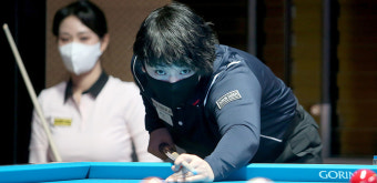 '4전5기' 김진아, 5차 투어 만에 8강 진출..김가영과 8강전 대결[프로당구 LPBA 투어]
