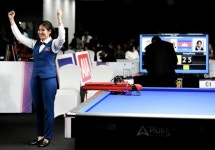 [BM포토] 드디어 금메달 두손 번쩍 올린 스롱 피아비