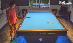 당구는 집에서 맨발로 쳐요... 쉽게 9점 치는 가벼운 클롬펜하우어