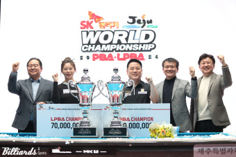 'PBA 조재호·LPBA 김가영' 월드챔피언십 우승…프로당구 2023-24시즌 '피날레'(종합)