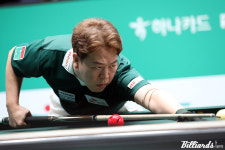 뱅크 샷 펑펑…SK렌터카 투톱 강동궁 조건휘, 애버리지 2점대로 128강 완승