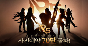 유주게임즈코리아 R5, 사전예약자 70만명 돌파