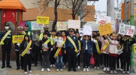 청주 청원署 창신초서 교통안전 캠페인