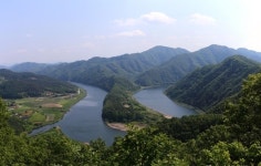 옥천 둔주봉 한반도 지형 한눈에