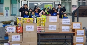 청주 무원합기도 강서2동주민센터에 컵라면 전달