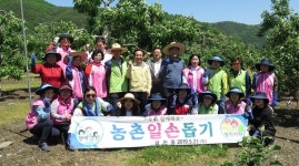 금천동 행정복지센터 미원면서 일손돕기 활동