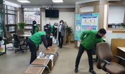 영동군 읍·면 새마을회 코로나19 차단 자율 방역