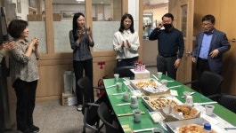 청주시 복대1동 행정복지센터 직원 생일파티