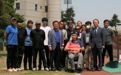 충북장애인육상연맹 선수 격려