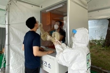 옥천군 폭염대비 워킹스루 선별진료소 운영