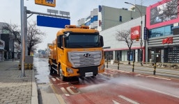 제천시 미세먼지 저감 살수차량 운행