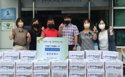 송민 자동차공업사 제천 신백동에 라면 기탁