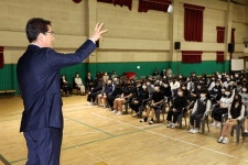 윤건영 충북교육감 청주 서현중 특강