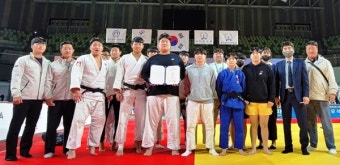 청석고·충북체고 혼성팀 전국체전 유도 단체전 동