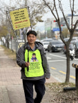 청주 찍고 천안으로 희귀병 환아 아빠 국토대장정