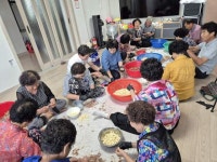 단양군 매포읍 평동3리, 일하는 밥퍼 마늘 까기 첫 작업