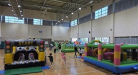 제천시 송학초병설유치원, 몸 활동 활성화 에어바운스 프로그램 운영