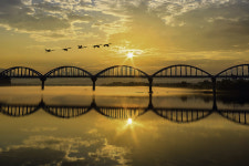 충주 목행대교 일출