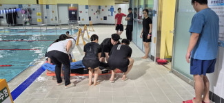 당진도시공사,  송악·남부문화스포츠센터 익수자 구조 훈련