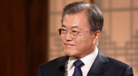 문재인 대통령 지지율 46%...'2%p 올랐다'