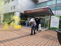화순군, 지진 발생 예상 주민 대피 민방위 훈련..소방서 생활 안전교육도 실시