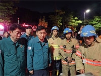 김관영 도지사, 전주 리사이클링센터 가스 폭발사고 현장 지휘