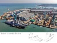 HD현대중공업 울산에 최신예 이지스함 3척 집결..K-해양방산 위상 부각