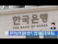 광주전남지역 올해 상반기, 산업 대출금 증가폭 축소