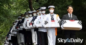 후손없는 광복군 유해 17위, 77년 만에 국립묘지로 이장
