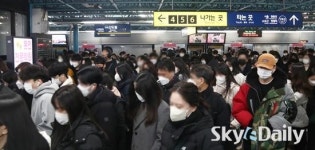 서울교통공사 파업 첫 날 신도림역 출근길