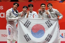 남자 사브르 단체전 아시안게임 4연패 달성