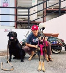 배정남, 반려견 벨과 동물병원서 찰칵!...카파이랑 함께 병원 진료