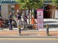 배달 라이더들 이륜차로부터 안전한 산본중심상가 캠페인 진행