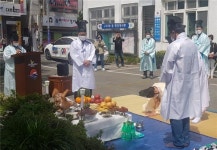구포1동 이유하 군수 대리천 제방건설 기념제 개최