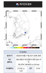 경남 창원시 마산회원구 동쪽 2km 지역 진도 Ⅲ 지진발생…올해 10위