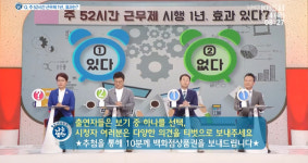 아침마당 김연성 교수는 주 52시간을 시행하면서...