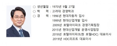 HDC리조트‧호텔HDC 대표이사에 조영환‧김대중 상무