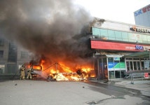 <속보>옥천면 SK마트 자재창고 화재