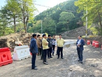 전진선 군수, 집중호우 피해 복구현장 점검