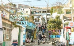 [포토] 산책하기 좋은 언덕마을... 바다를 품은 목포 서산동 보리마당