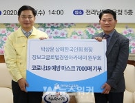 장보고글로벌재단, 전남도교육청에 마스크 7,000매 기부