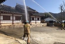 영광군·영광소방서, 중요목조문화재 소방합동훈련 실시