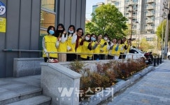 광산구 하남건강위원회, 우산건강센터와 꽃 심기 행사