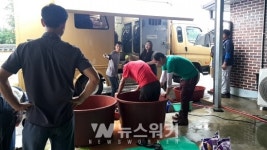강진지역자활센터, 폭우 피해복구 지원