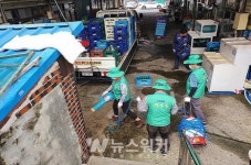 여수시 시전동, 코로나19 확산 예방 위한 방역 실시